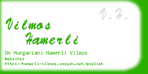 vilmos hamerli business card